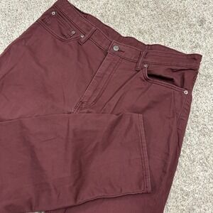 Levis 511 Jeans Mens 38X30 (Fits 36X29) Slim Fit Red Denim Stretch Waist